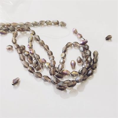 7 mm Faceted Rondell Crystal Glass Beads 60 pcs Craft Sets Tea Color