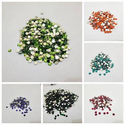 300 Pcs Shiny Kundan Beads DIY Sewing Craft Sets Small Size 4mm in Various Colors