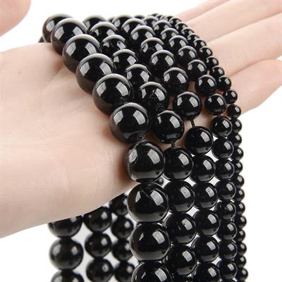 1 Strand Pearl Beads Round Shape Beads 2mm 4mm 6mm 8mm 10mm in Black