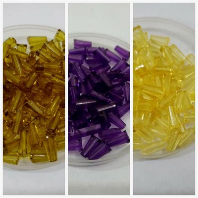 7 mm Faceted Rondell Crystal Glass Beads 60 pcs Craft Sets Tea Color