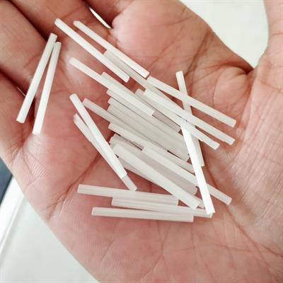 10 gm Pcs White  Long Bugle Beads Tube Glass Beads, Pony Bead, DIY Craftsmanship 2.5 cm