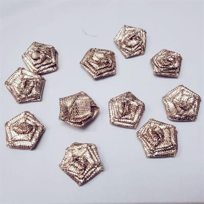 8 Pcs Embroidery Craft Material Gota Patti Rose Gold Big 2 cm