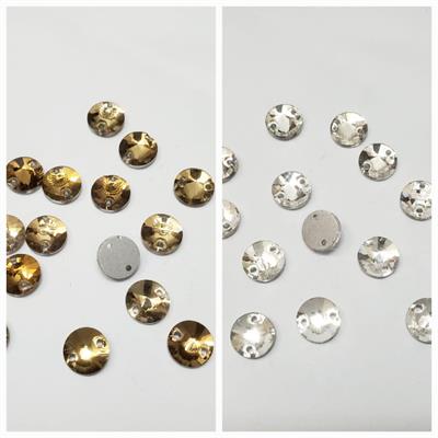 20 Pcs , Round Crystal Beads, Crafts DIY 8mm in Silver/Gold