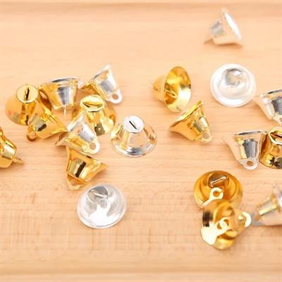 10Pcs/Set Gold Silver Gingle Bell DIY Crafts Accessories bell Wedding party Decoration Crafts 1.5 cm