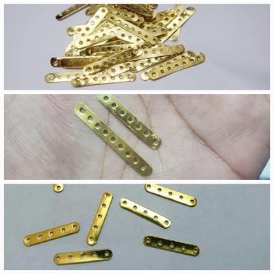 20 Pcs Gold Connector Link Multi Hole Bar Finding For Jewelry Making 