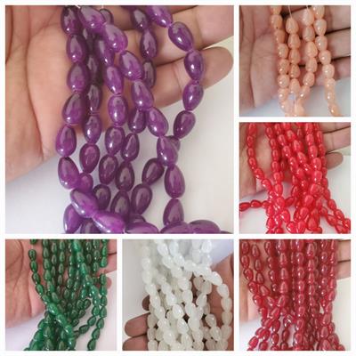 60 Pc Beautiful Color Tear Beads DIY, Art Craft Plum 12mm