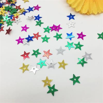 2 Tola Star Sequins in Differernt Colors, Beautiful Design, Loose Sequins Craft Supplies 10mm