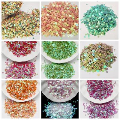 Pack Of 9 Tola (1 tola each) Round Sitaray in Various Colors, Beautiful Design, Sequins Crafts 3mm