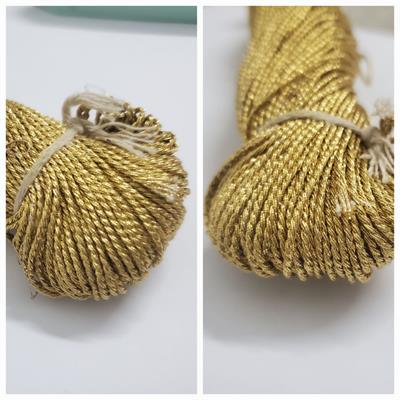 20 gaz Each) Metallic Cord Rope Lurex, 3mm Crafts in Various Colors