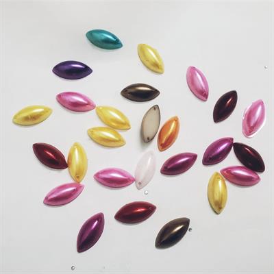 30 Pcs Eye Shape Shiny Kundan Beads DIY Sewing Craft Sets 