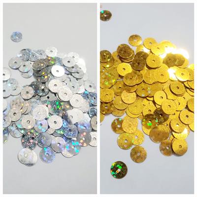 Pack of 2 Tola (1 tola each) Sequins for Craft ,DIA Clothing Designs 6mm