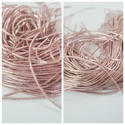 Pack of 2 Tola, (1 tola each) Embroidery material 1mm Naqshi & Dabka Thread, For Clothing Craft Sets Rose Gold