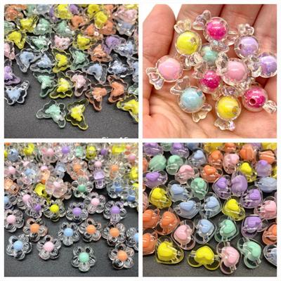 20 gm Acrylic Beads Multicolor Plastic for Making DIY Craft In Various Shapes