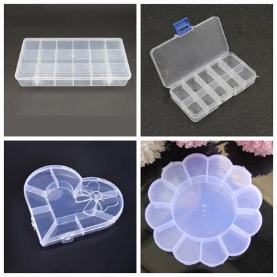 1 Pcs,Storage Box Transparent Container for Beads Craft Items DIY in various shpaes & sizes