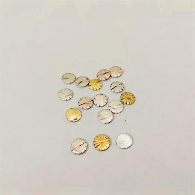 10 Pcs Mukaish Round Beads Gold Colour For Clothing Crafts DIY 6mm small size