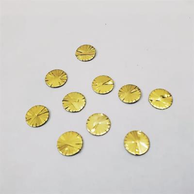 10 Pcs , Mukaish Round Beads Pale Gold Colour For Clothing Crafts DIY 10 mm