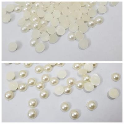 20 gm off White Round, half Beads For Clothes Decoration Crafts 6mm/8mm