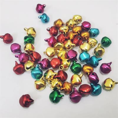 50 Pcs  Jingle Beads Multicolor Ghungroo Beads 10 mm