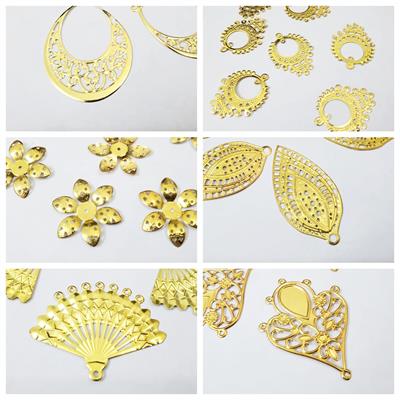 1 Pack Gold Metal Beads For Crafts Jewel DIY in various Shapes & Sizes