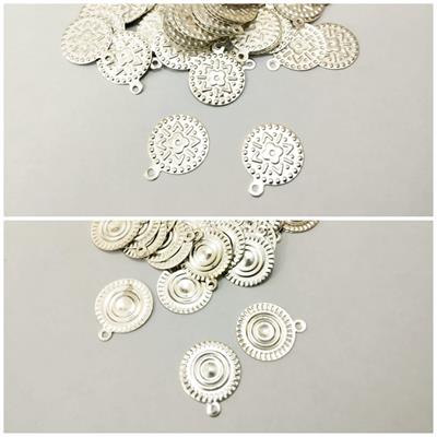 20 Pcs Round Metal Coins in Antique Gold Beautiful Design For DIY Crafts