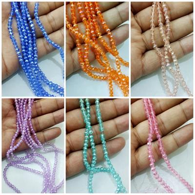 4mm  Faceted Rondell Chinese Crystal Glass Beads  Craft Sets