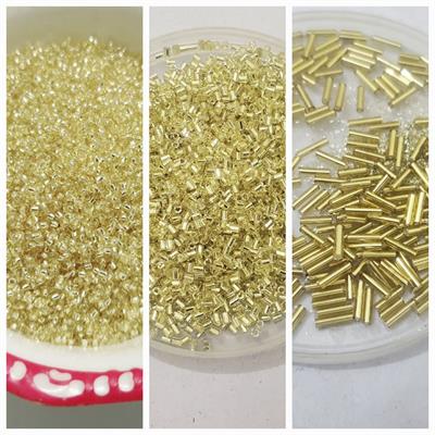 Pack Of 3 Tola (1 Tola Each) Beads Beautiful Loose Sequins DIY Crafts Gold