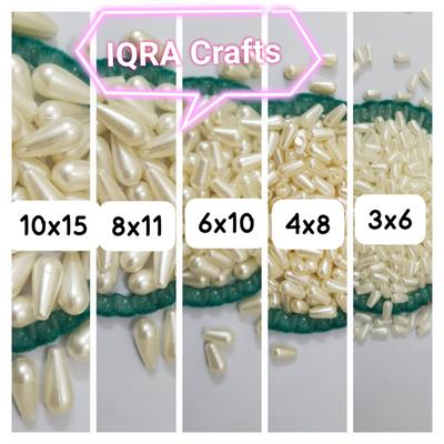 20 gm Off White Round Beads 2mm-10mm white Craft Sets DIY Findings Tear Drop