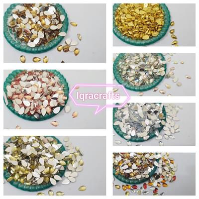 200 Pcs Shiny Kundan Beads DIY Sewing Craft Sets
