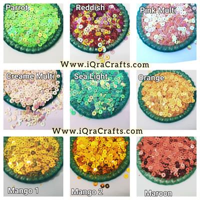 1 Tola 4mm Disc Round Sitaray in various Colors