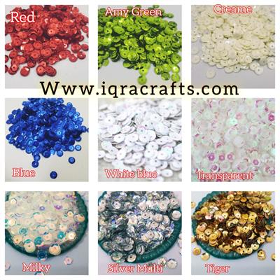 1 Tola, 6mm Cup Sitaray in Various Colors , 6mm Beautiful Loose Sequins DIY Crafts