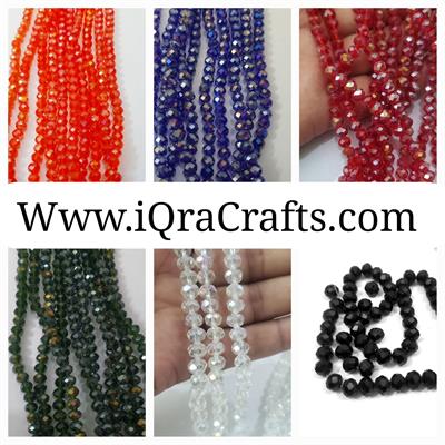 6 mm Faceted Rondell Chinese Crystal Glass Beads 60 pcs Craft Sets