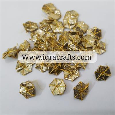 30 Pcs Embroidery Craft Material  Gota Flower hexagonal Size 12mm-15mm