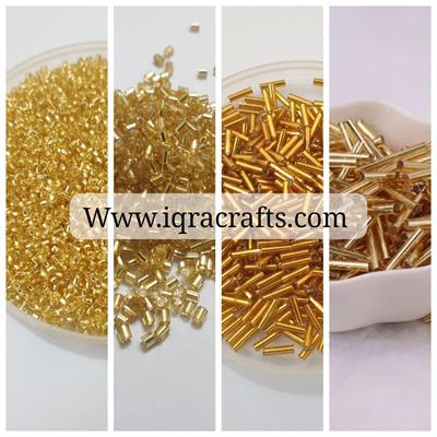 Pack Of 8 Tola (2 Tola Each) Beads Beautiful Loose Sequins DIY Crafts Gold