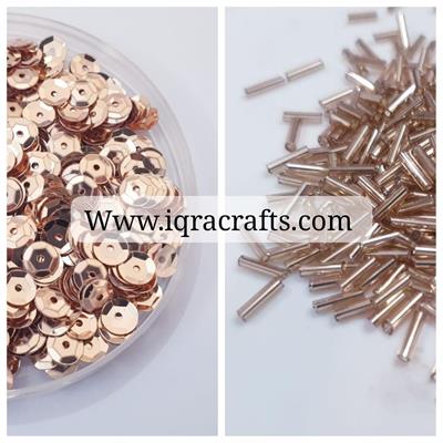 2 Tola(Tola each ) Glass Pipe & Sequins Beads, DIY Craftsmanship
