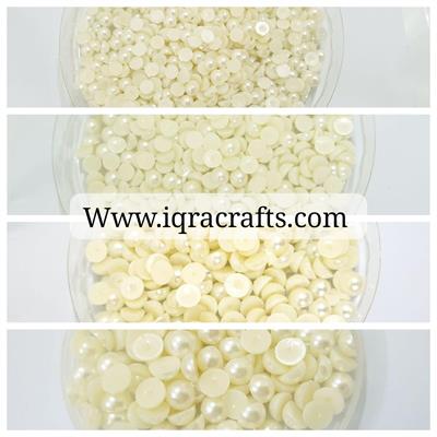 20 gm Half Round Pearl Beads Flatback Pearls for Nail Art DIY Phone Case Decoration, 