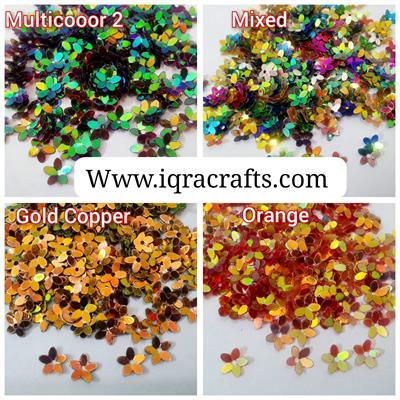 10 Gm Flower Shape, Loose Sequins in Telenor Shape in Various Colors