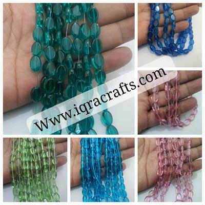 29 Pc Flat Oval Beads DIY, Art Craft In Various Colors, 1 cm In Various Colors