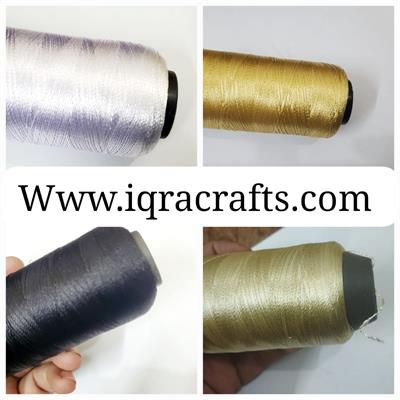 1 Pcs Silk Embroidery Crochet Knitting Silk Thred In Gold,Silver & Dull Gold