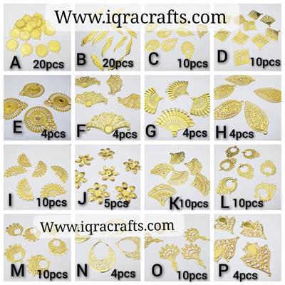1 Pack Gold Metal Beads For Crafts Jewel DIY in various Shapes & Sizes