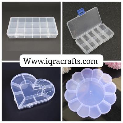 1 Pcs,Storage Box Transparent Container for Beads Craft Items DIY in various shpaes & sizes