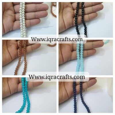 100 Pcs Various Color Round Beads DIY, Art Craft 6 mm