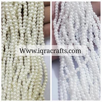 100 Pcs Round Beads 5mm white Craft Sets DIY Findins