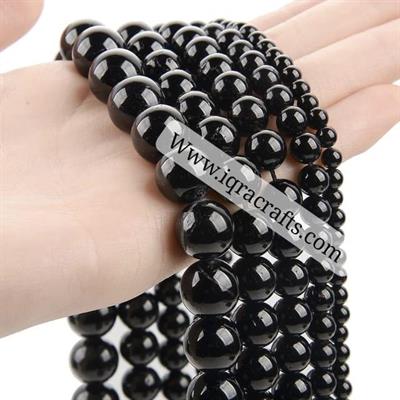 1 Strand Pearl Beads Round Shape Beads 2mm 4mm 6mm 8mm 10mm in Black