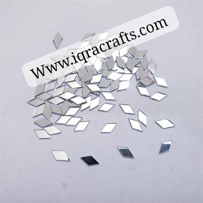 300 Plus Pcs Tiny Glass Diamond Shape Mirror Beads Used In Embroidery DIY Crafts