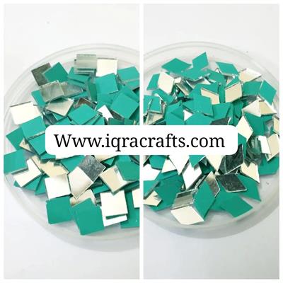 200 Pcs (100 Pcs Each) Square & Dimond Shape DIY Small Craft Mirrors