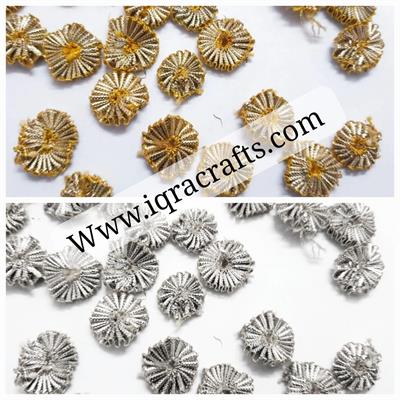 15 Pcs Embroiderymaterial Gota Patti Flowers Appliques Patches for Embroidery Decoration