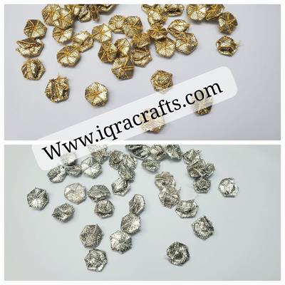 50 Pcs Embroidery Craft Material Gota Patti Flowers Small 