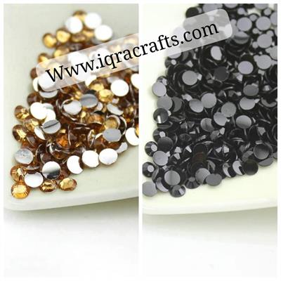 300 Pcs Shiny Kundan Beads DIY Sewing Craft Sets Small Size 4mm
