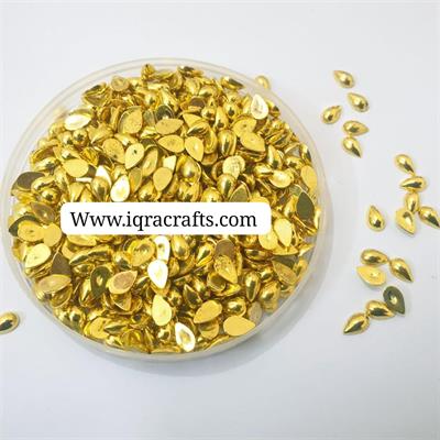 200 Pcs Golden Resin Back Non Hotfix Rhinestone For Clothes Decoration 7mm