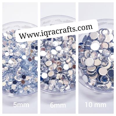 100 Pcs Resin Back Non Hotfix Rhinestone For Clothes Decoration Crafts